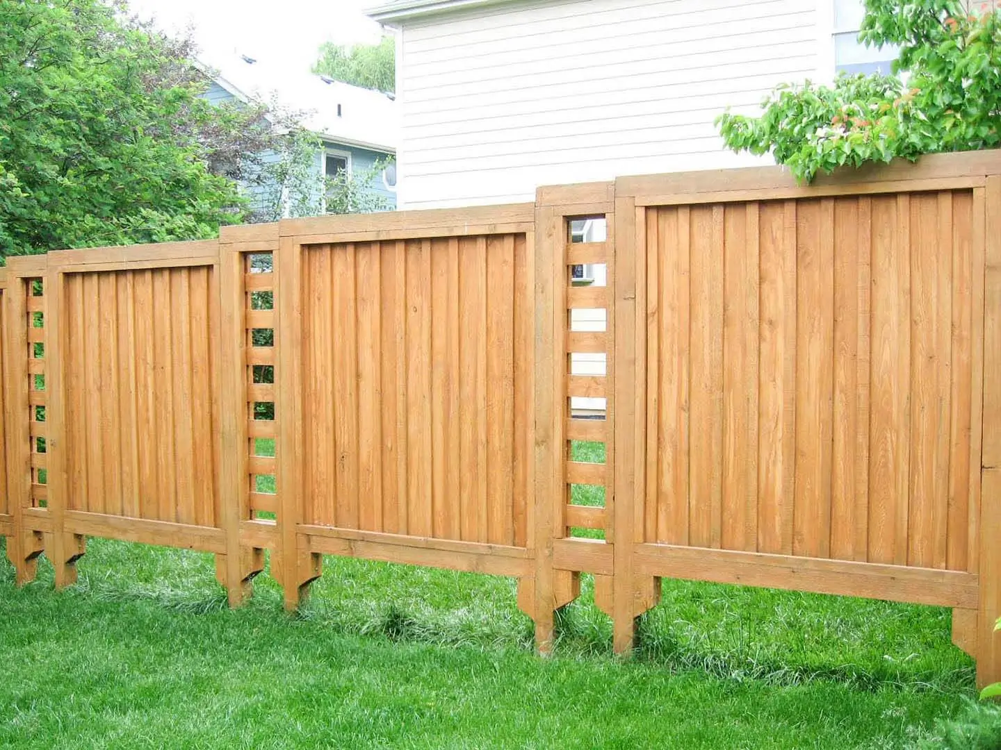 Wood lattice fence denver colorado fence company 101425 1