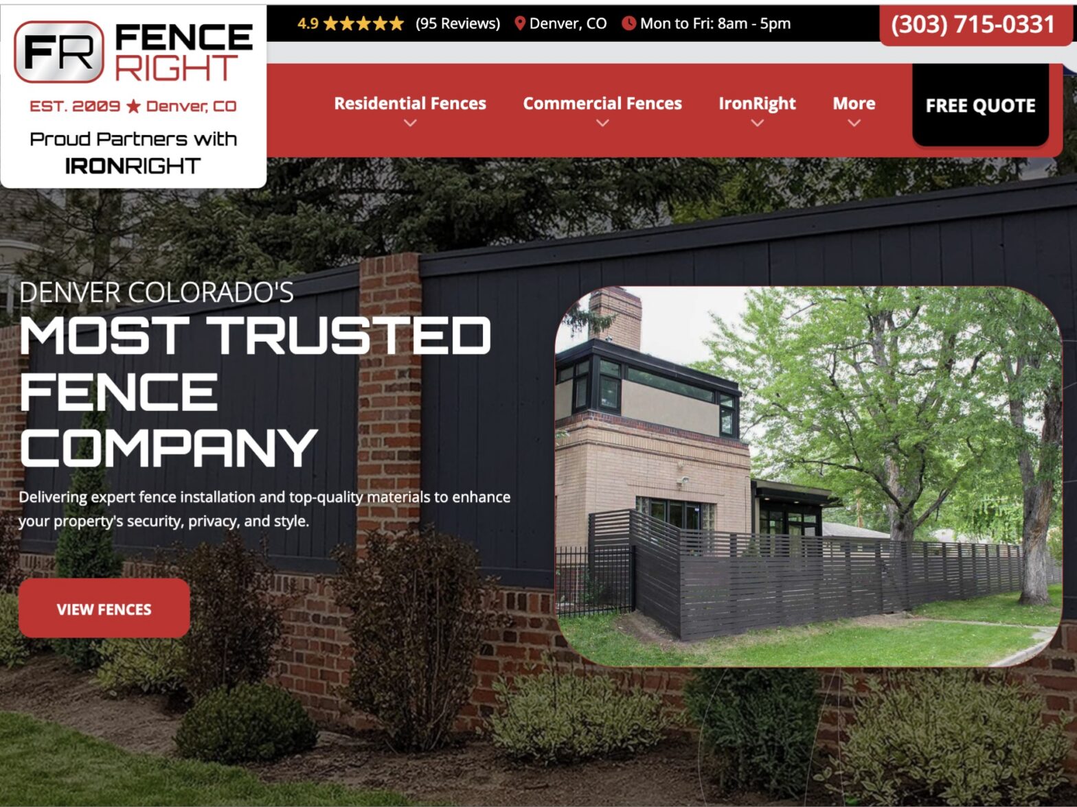 Photo of a Denver Colorado fence company