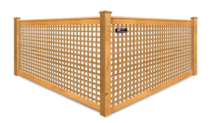 Decorative Lattice wood fence company in Denver Metro Front Range area