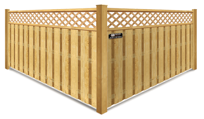 Lattice Top wood fence company in Denver Metro Front Range area