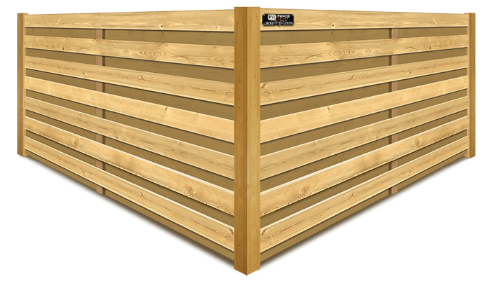 Horizontal Shadowbox wood fence company in Denver Metro Front Range area