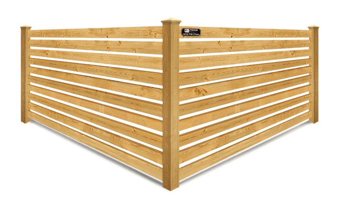 Horizontal Spaced Picket wood fence company in Denver Metro Front Range area